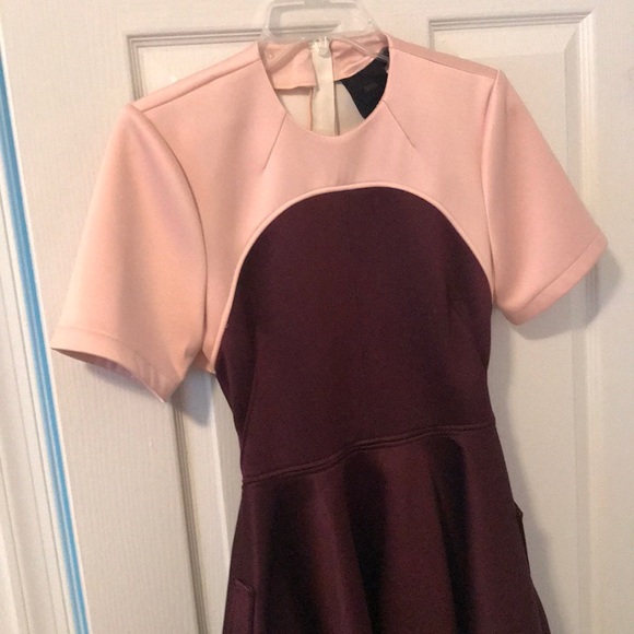 ASOS NWOT Formal Dress Pink/ Burgundy US Size 4 - Picture 2 of 7